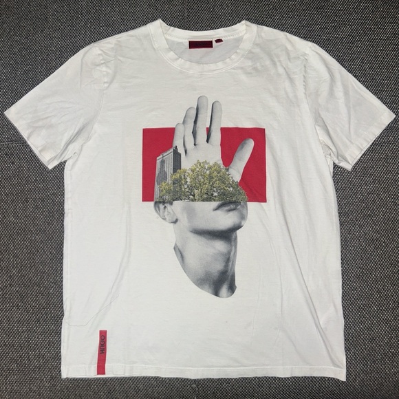 Hugo Boss Other - Hugo Boss Red Label Floral Artwork Head Grunge T-shirt Large